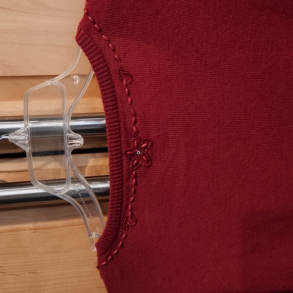 Lucky beaded red sweater Size L - Picture 5 of 7